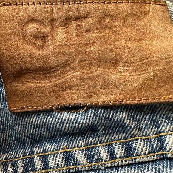 VINTAGE GEORGES MARCIANO/GUESS High Waist Denim Mom Jean Shorts Blue Size 2 - Picture 11 of 13